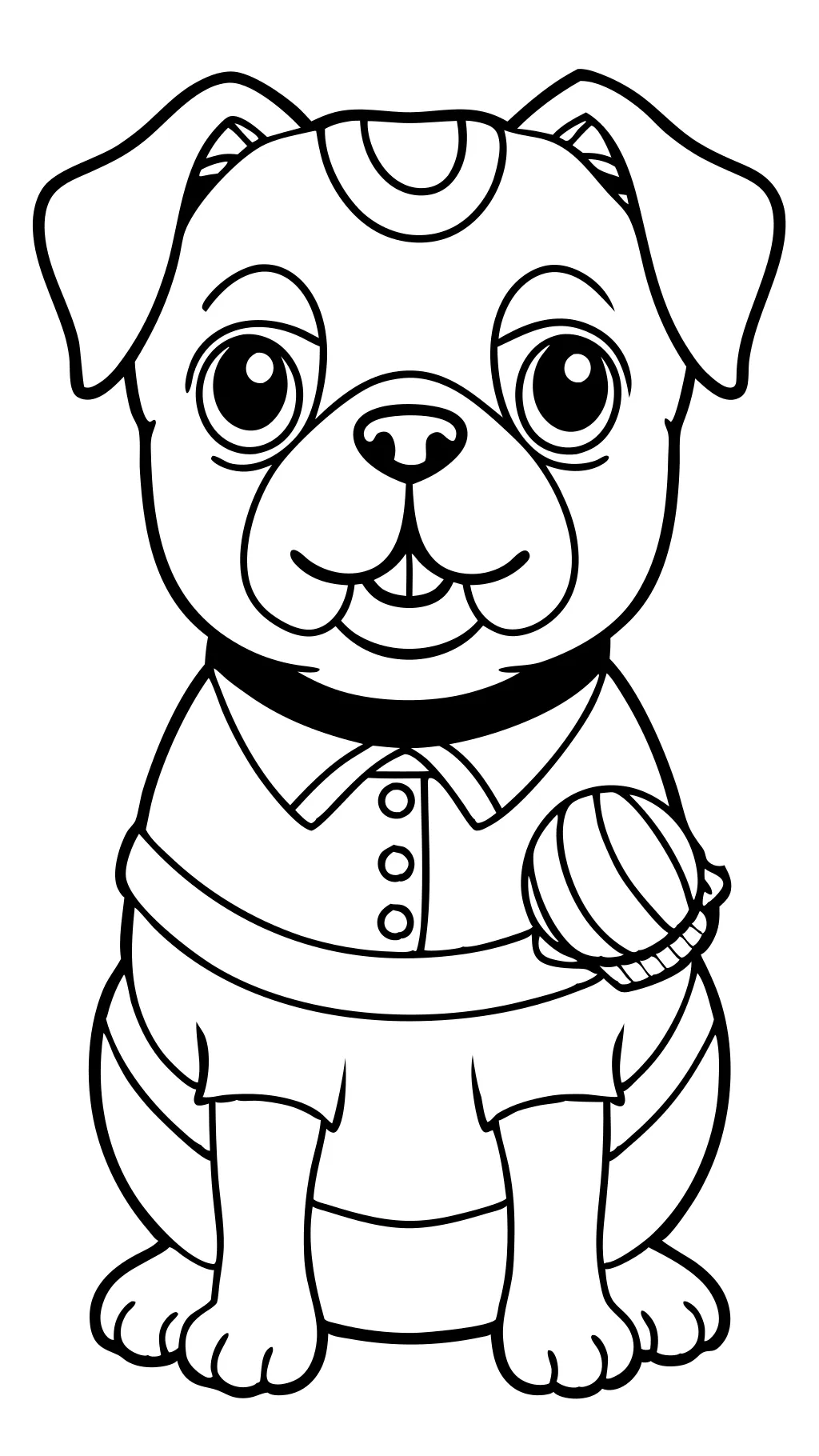 coloring pages of a pug